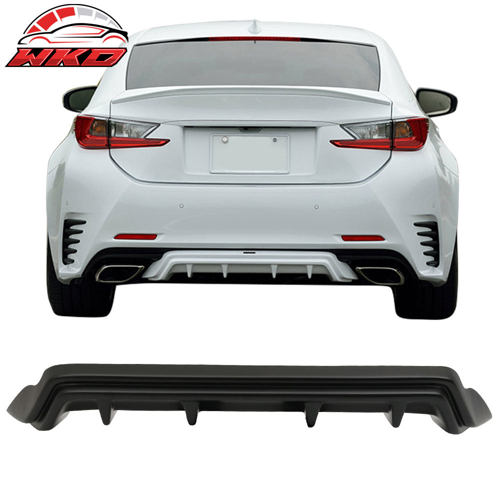 Fits 15-18 Lexus RC300 RC350 F-Sport Rear Bumper Diffuser Silkblaze Style PP