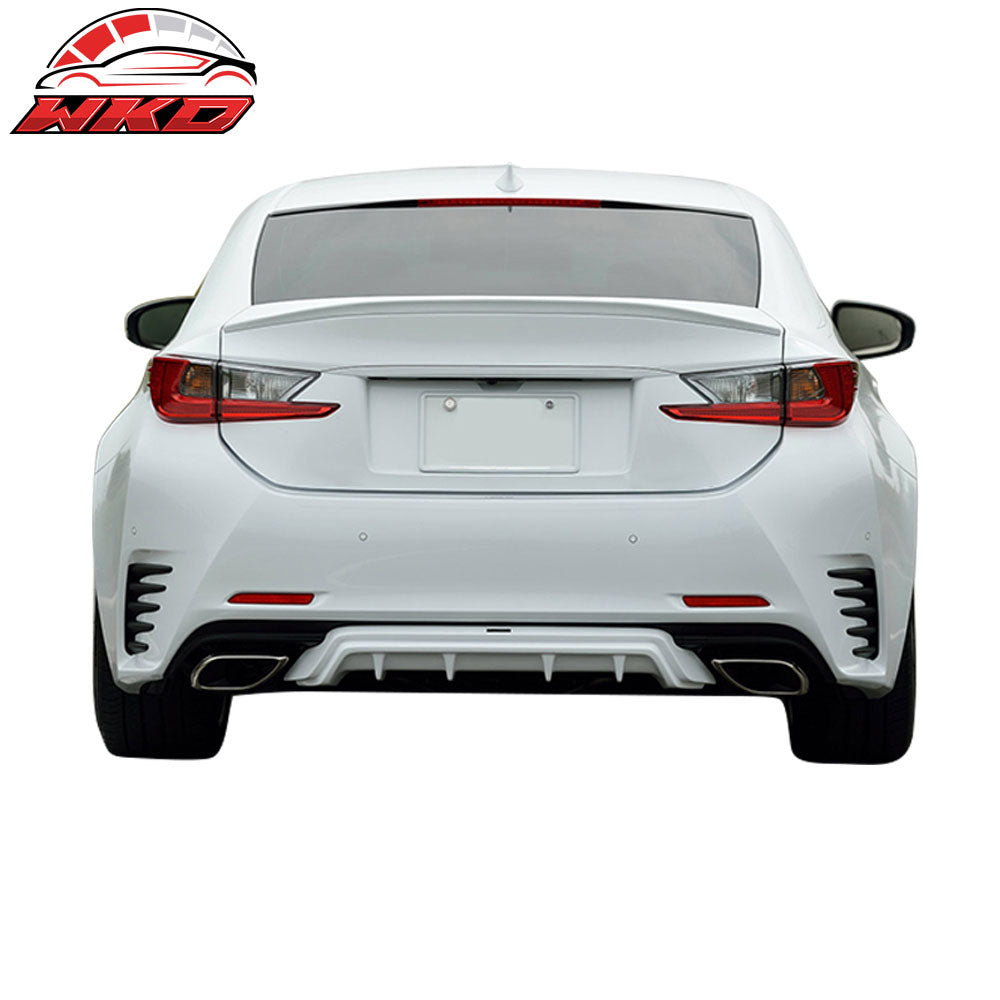 Fits 15-18 Lexus RC300 RC350 F-Sport Rear Bumper Diffuser Silkblaze Style PP