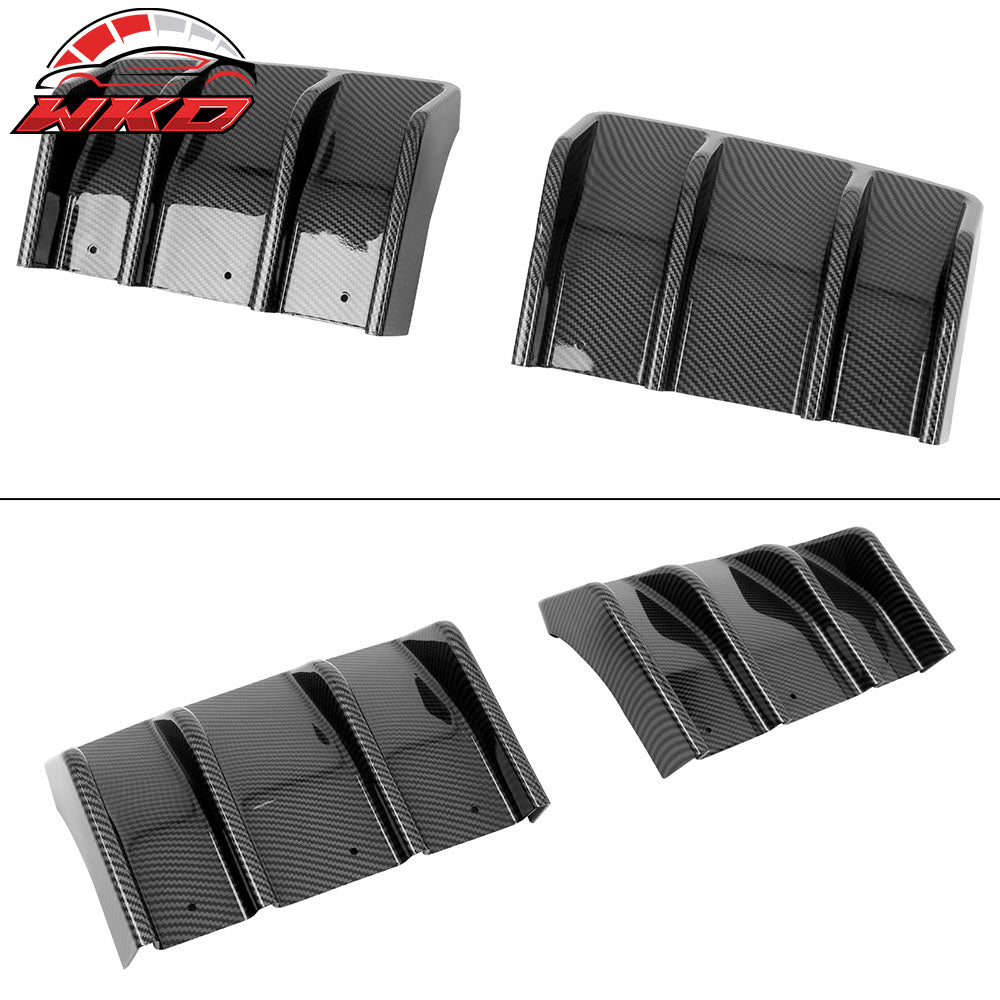 Fits 22-26 Toyota GR86/Subaru BRZ JDM Style Carbon Fiber Print 2PC Rear Diffuser