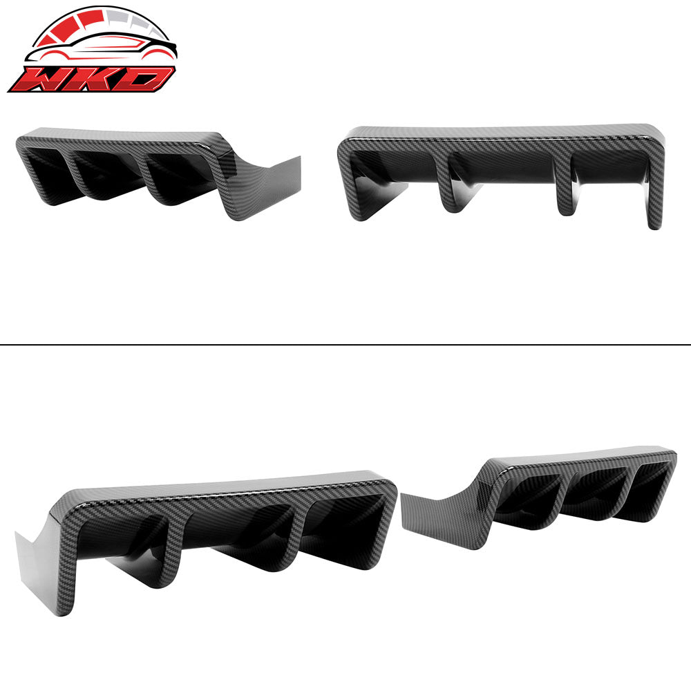 Fits 22-26 Toyota GR86/Subaru BRZ JDM Style Carbon Fiber Print 2PC Rear Diffuser