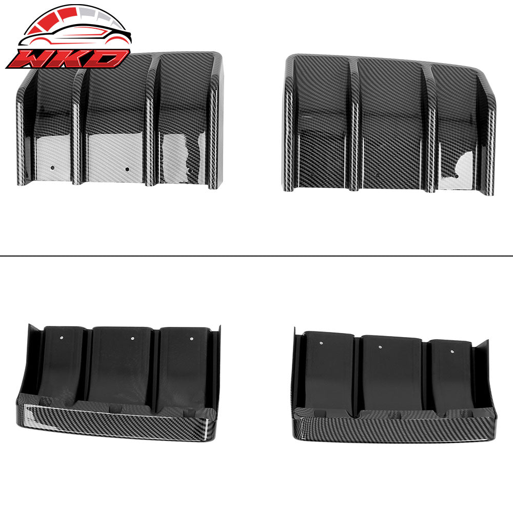 Fits 22-26 Toyota GR86/Subaru BRZ JDM Style Carbon Fiber Print 2PC Rear Diffuser