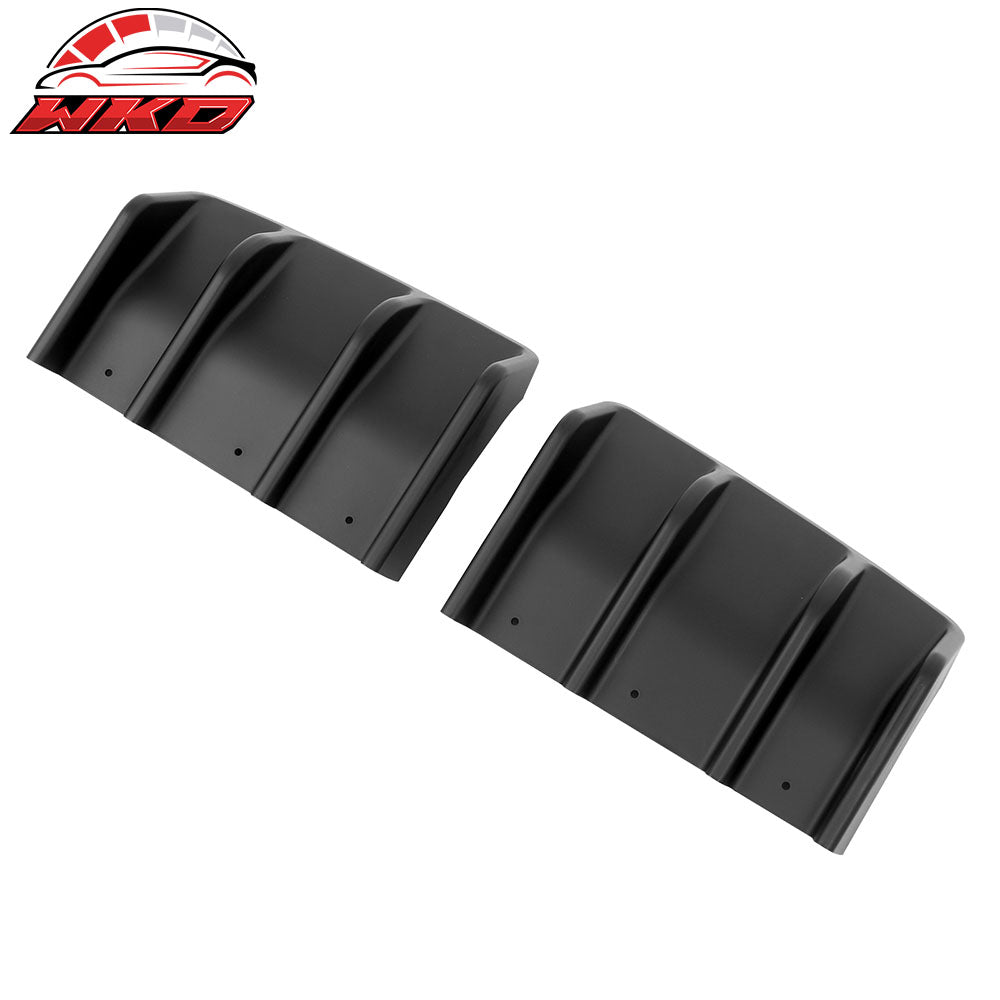 Fits 22-26 Toyota GR86/Subaru BRZ JDM Style Matte Black PP 2PC Rear Diffuser Fin