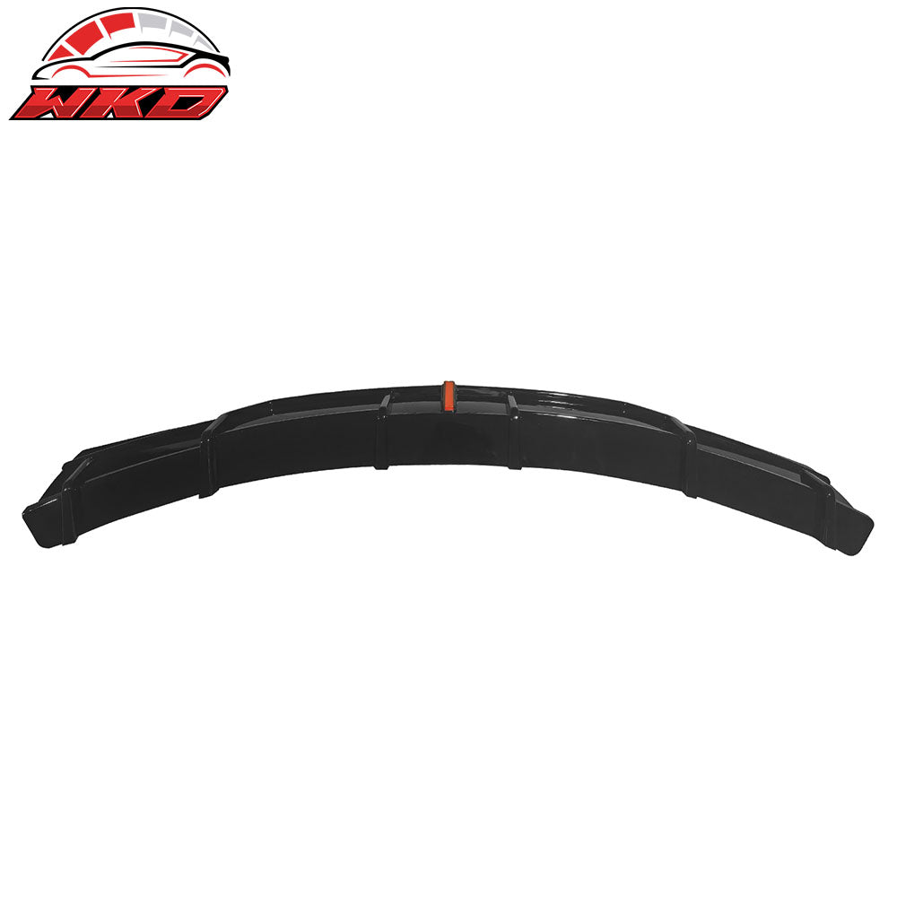 Fits 22-25 Tesla Model X IKON Style Rear Bumper Lip Diffuser W/LED Gloss Black