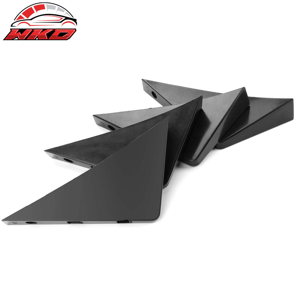 Wholesale Universal 4PCS Rear Bumper Lip Diffuser Splitter Shark Fins Unpainted Black ABS