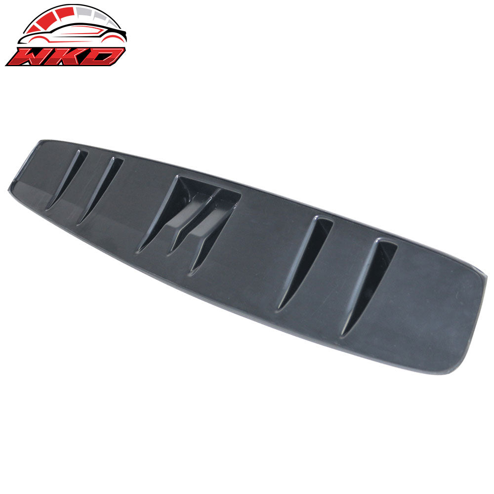 Universal V5 Style Rear Bumper Diffuser Shark Fin Kit Unpainted Black ABS