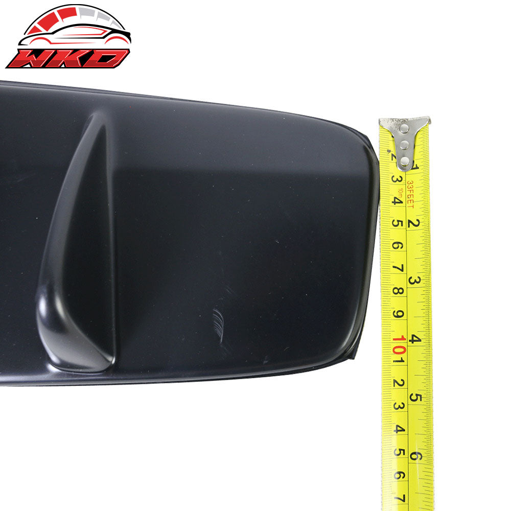 Universal V5 Style Rear Bumper Diffuser Shark Fin Kit Unpainted Black ABS