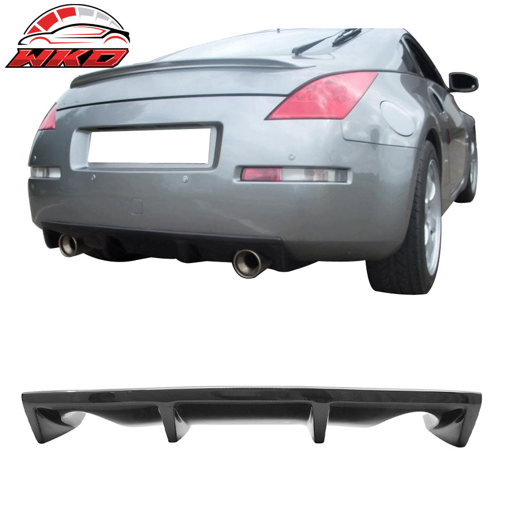 Fits 03-09 350Z Z33 Carbon Fiber Rear Bumper Diffuser Lip Spoiler