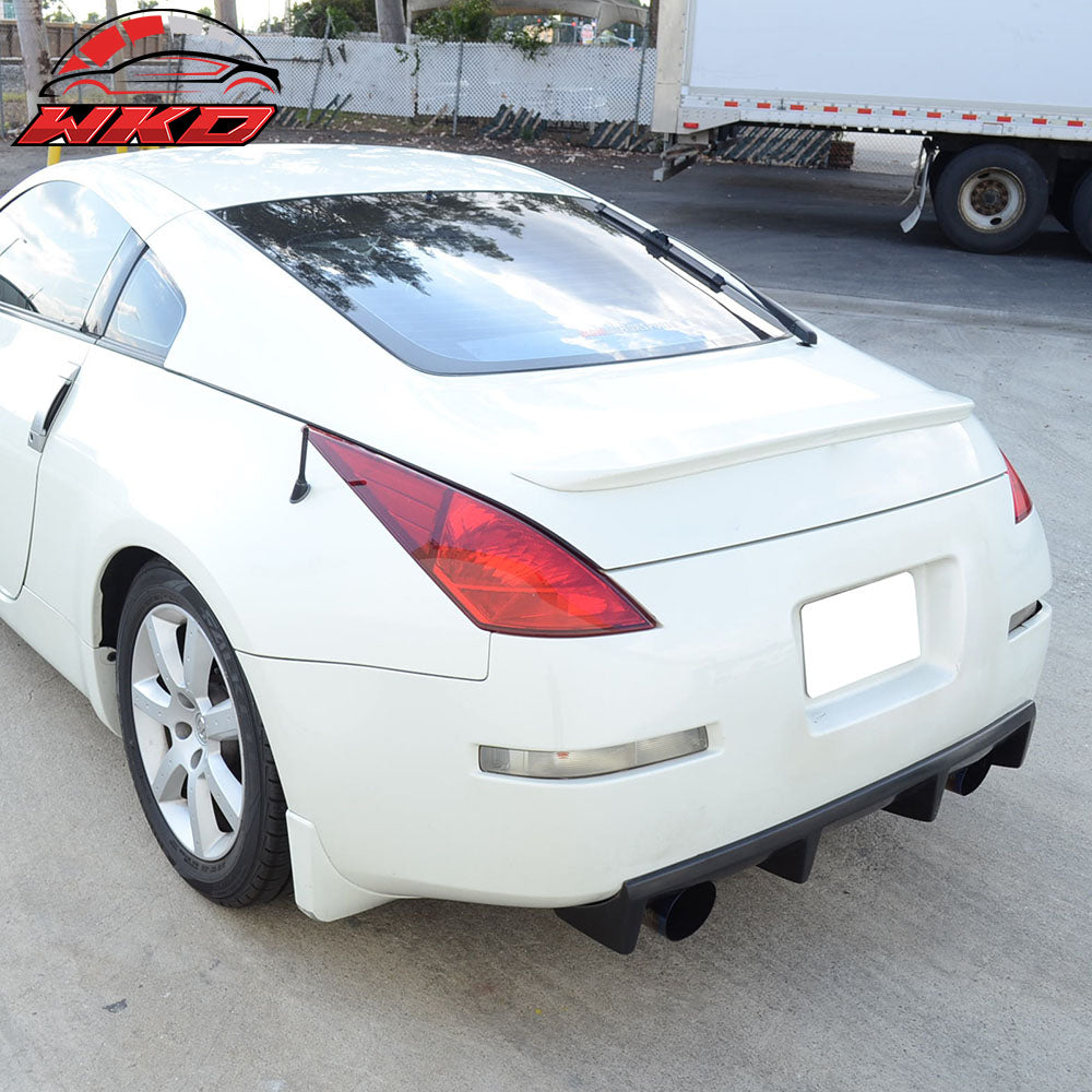 Fits 03-08 Nissan Fairlady Z Z33 350Z 2-Door J Style Rear Bumper Lip Diffuser PU
