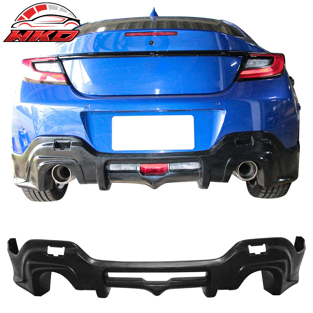 Fits 22-26 Toyota GR86/Subaru BRZ T-Style Rear Bumper Lip Diffuser Unpainted PU