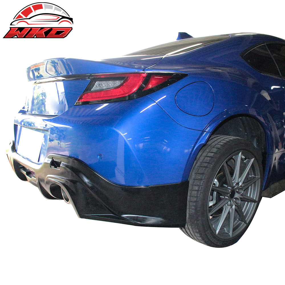 Fits 22-26 Toyota GR86/Subaru BRZ T-Style Rear Bumper Lip Diffuser Unpainted PU