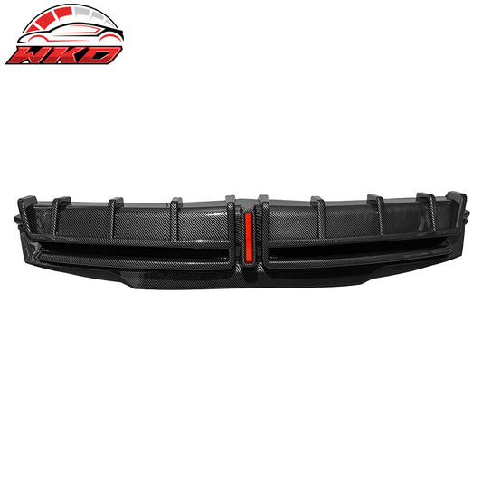 2024-25 Tesla Model 3 Highland Rear Bumper Diffuser Carbon Fiber Print LED Lip | Wholesale