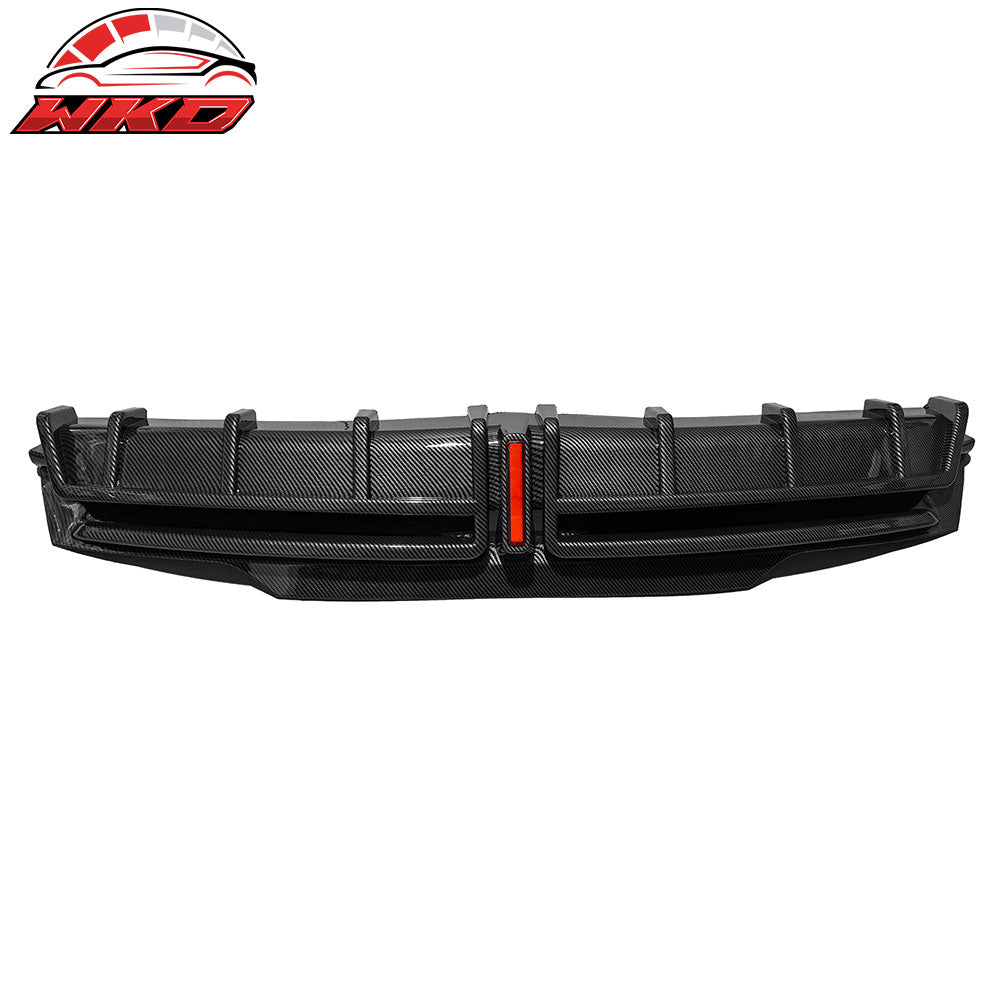 2024-25 Tesla Model 3 Highland Rear Bumper Diffuser Carbon Fiber Print LED Lip | Wholesale
