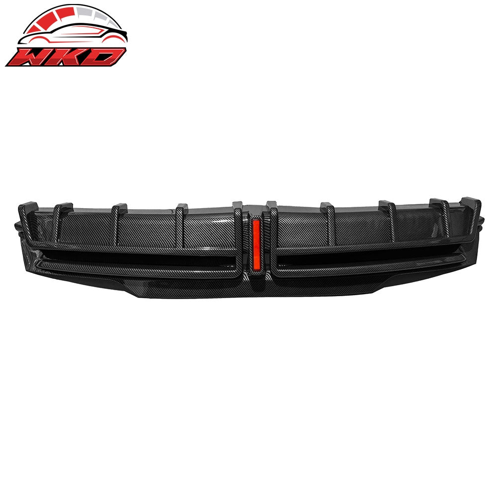 2024-26 Tesla Model 3 Highland Rear Bumper Diffuser Carbon Fiber Print LED Lip | Wholesale