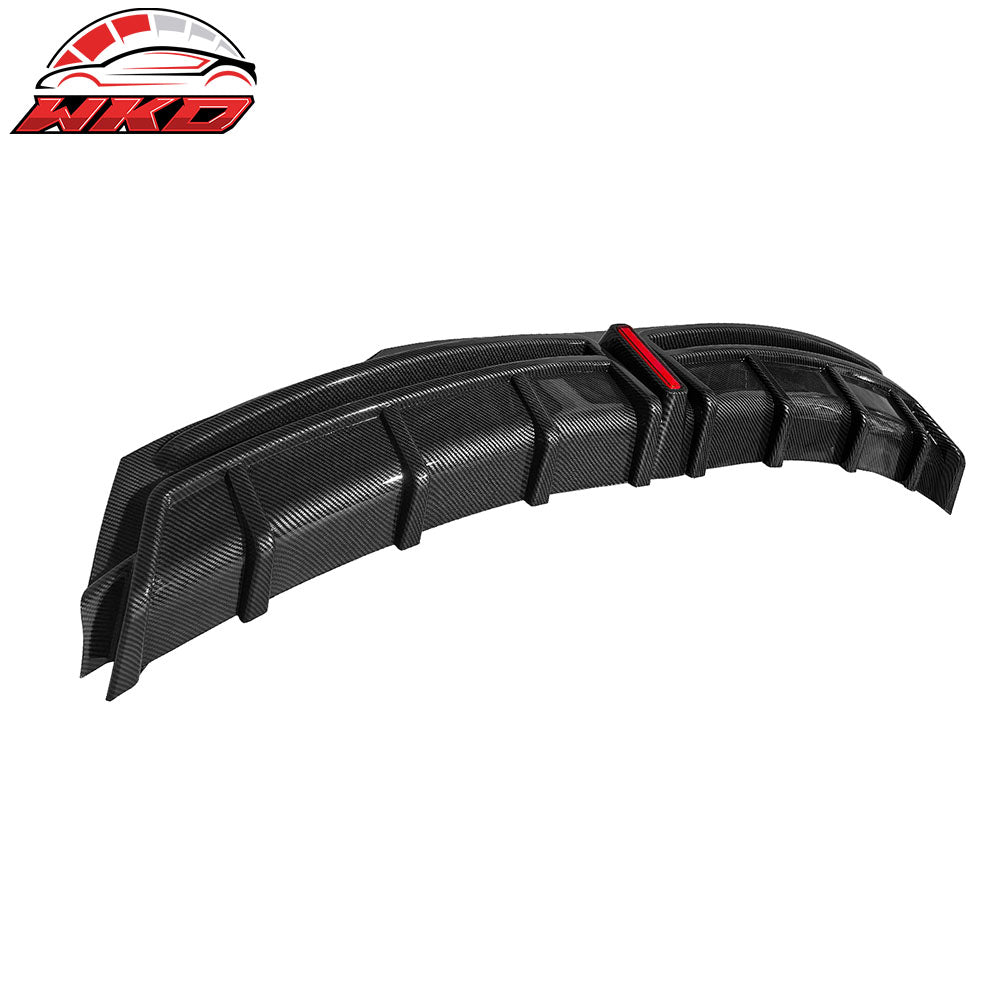 Wholesale 24-25 Tesla Model 3 Highland Rear Bumper Diffuser Carbon Fiber Print LED Lip