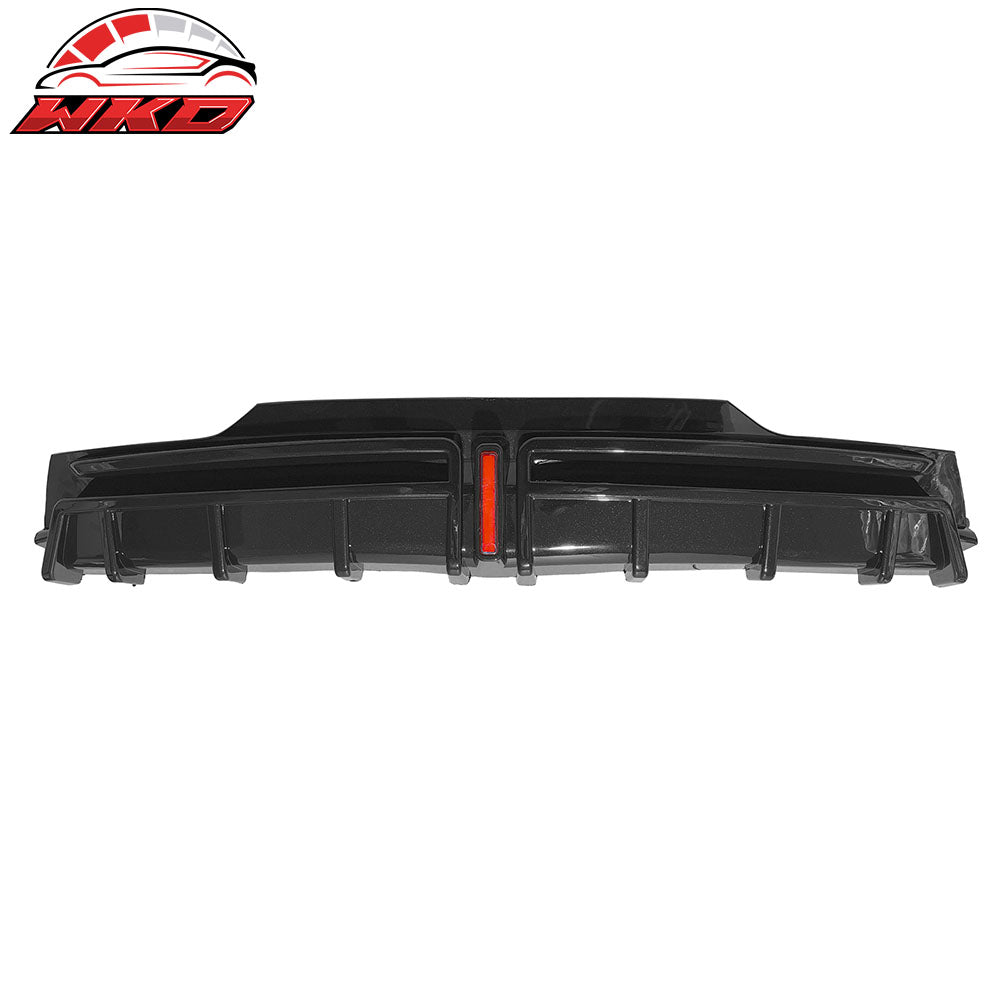 2024-25 Tesla Model 3 Highland Rear Bumper Diffuser Gloss Black Lip LED Apron | Wholesale