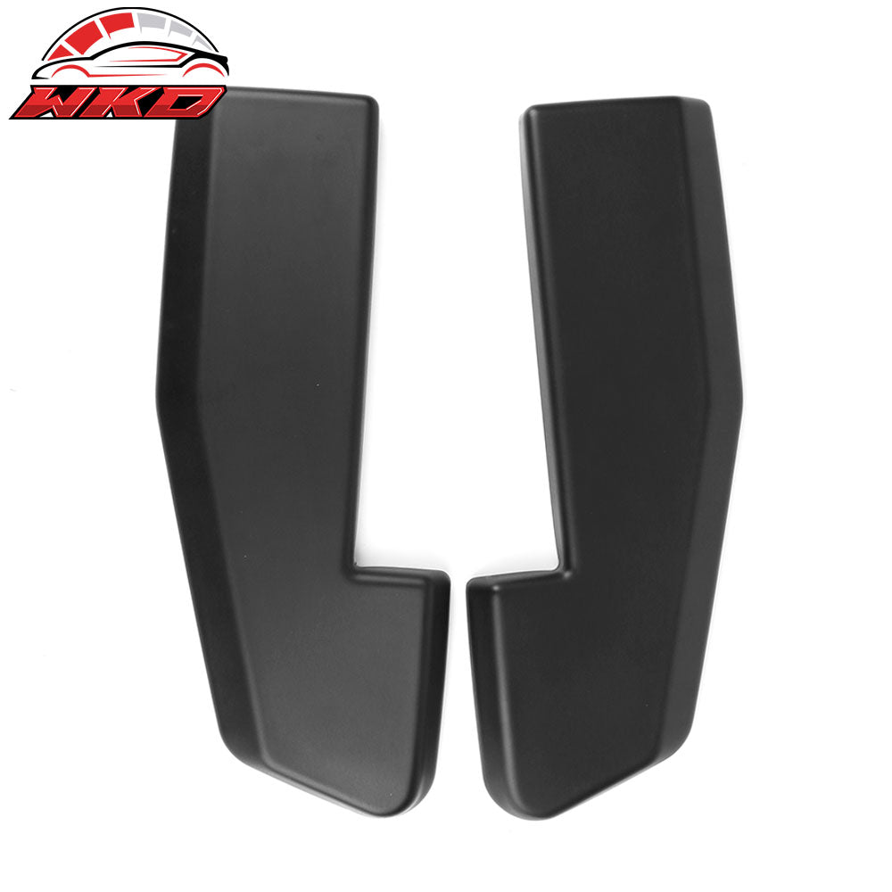 Universal 2PCS Rear Bumper Lip Diffuser Winglet Aprons V1 Style PP Matte Black
