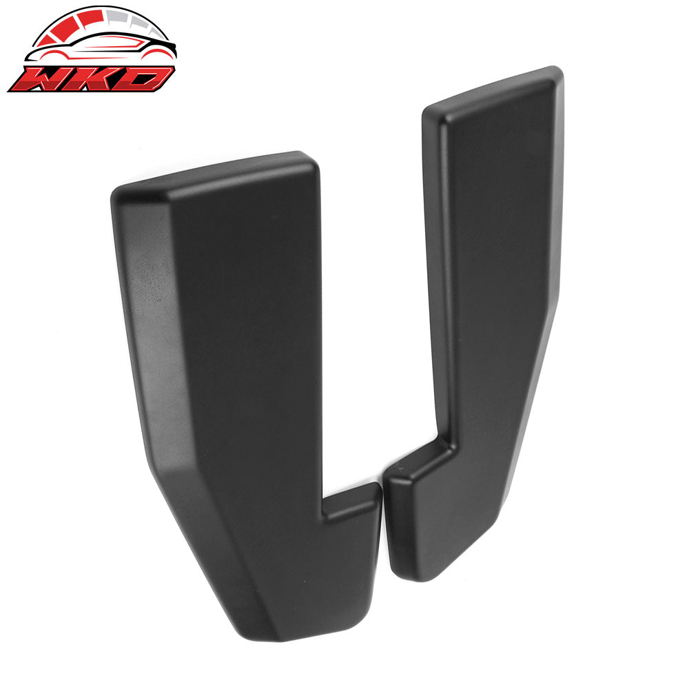 Universal 2PCS Rear Bumper Lip Diffuser Winglet Aprons V1 Style PP Matte Black