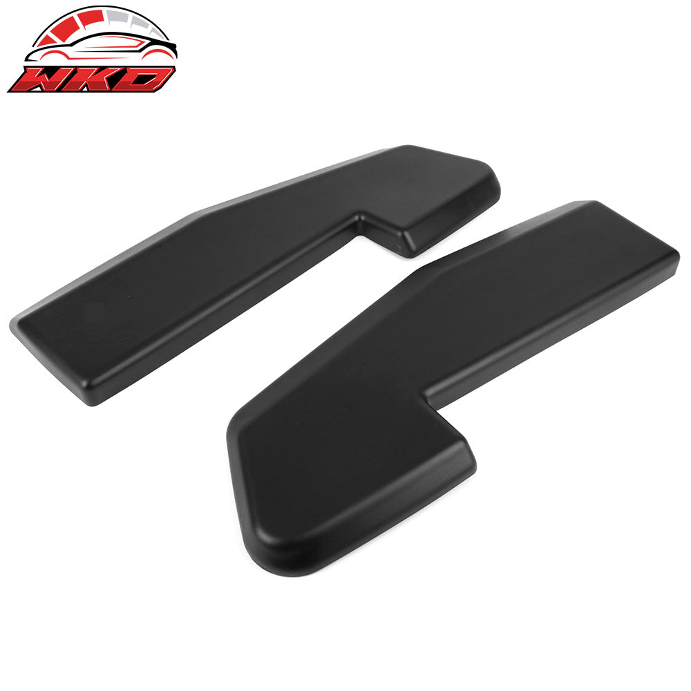 Universal 2PCS Rear Bumper Lip Diffuser Winglet Aprons V1 Style PP Matte Black