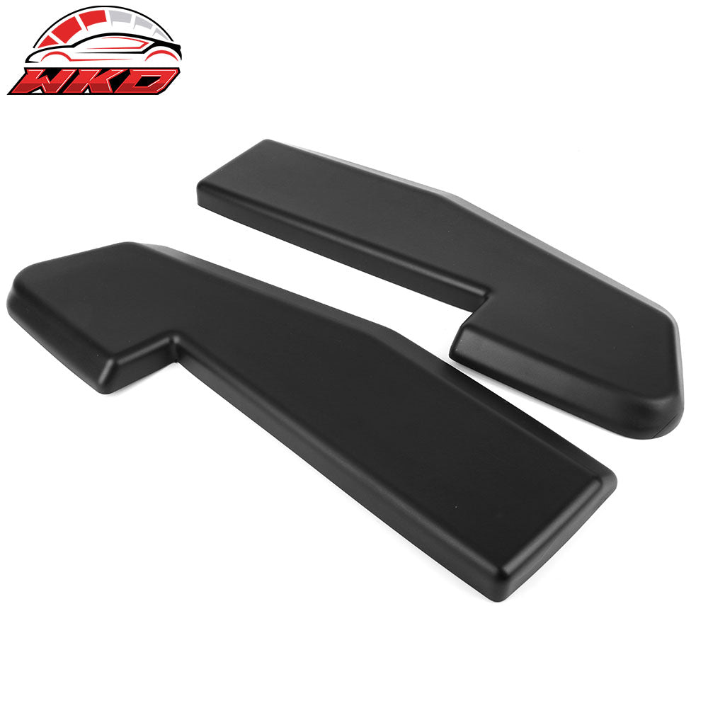 Universal 2PCS Rear Bumper Lip Diffuser Winglet Aprons V1 Style PP Matte Black