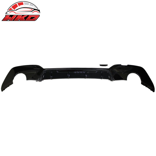 2019-22 BMW G20 Rear Bumper Lip Diffuser W/ Round Tip 4 Blade Gloss Black | Wholesale