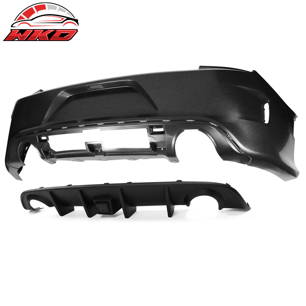 Fits 15-23 Dodge Charger PP Rear Bumper Diffuser Lip w/ Smoke Brake Light