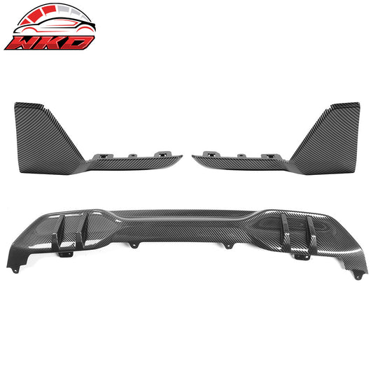 2019-23 BMW G05 X5 M Sport Rear Diffuser + 2PC Rear Canard Carbon Fiber Print | Wholesale