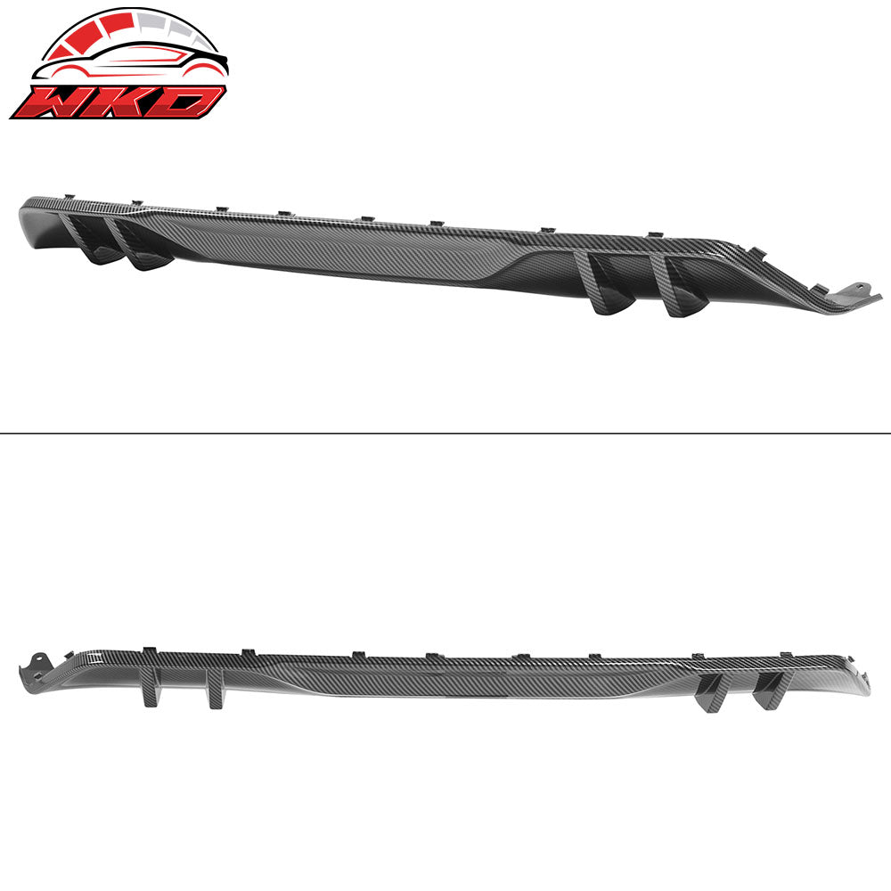 Fits 19-23 BMW G05 X5 M Sport Rear Diffuser + 2PC Rear Canard Carbon Fiber Print