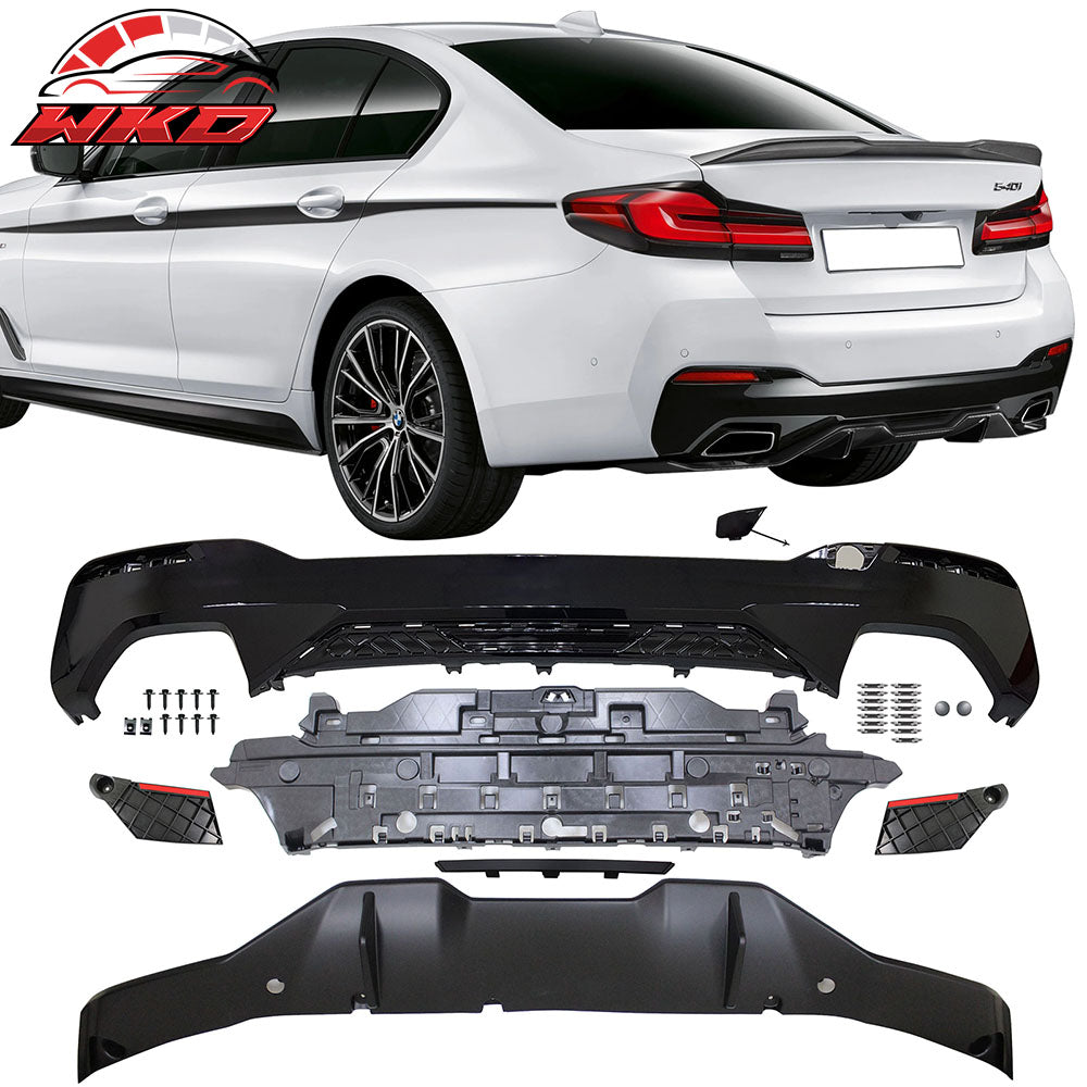 Fits 21-23 G30 G31 LCI MP Style Type 2 Rear Diffuser+Front Bumper Lip+Side Skirt