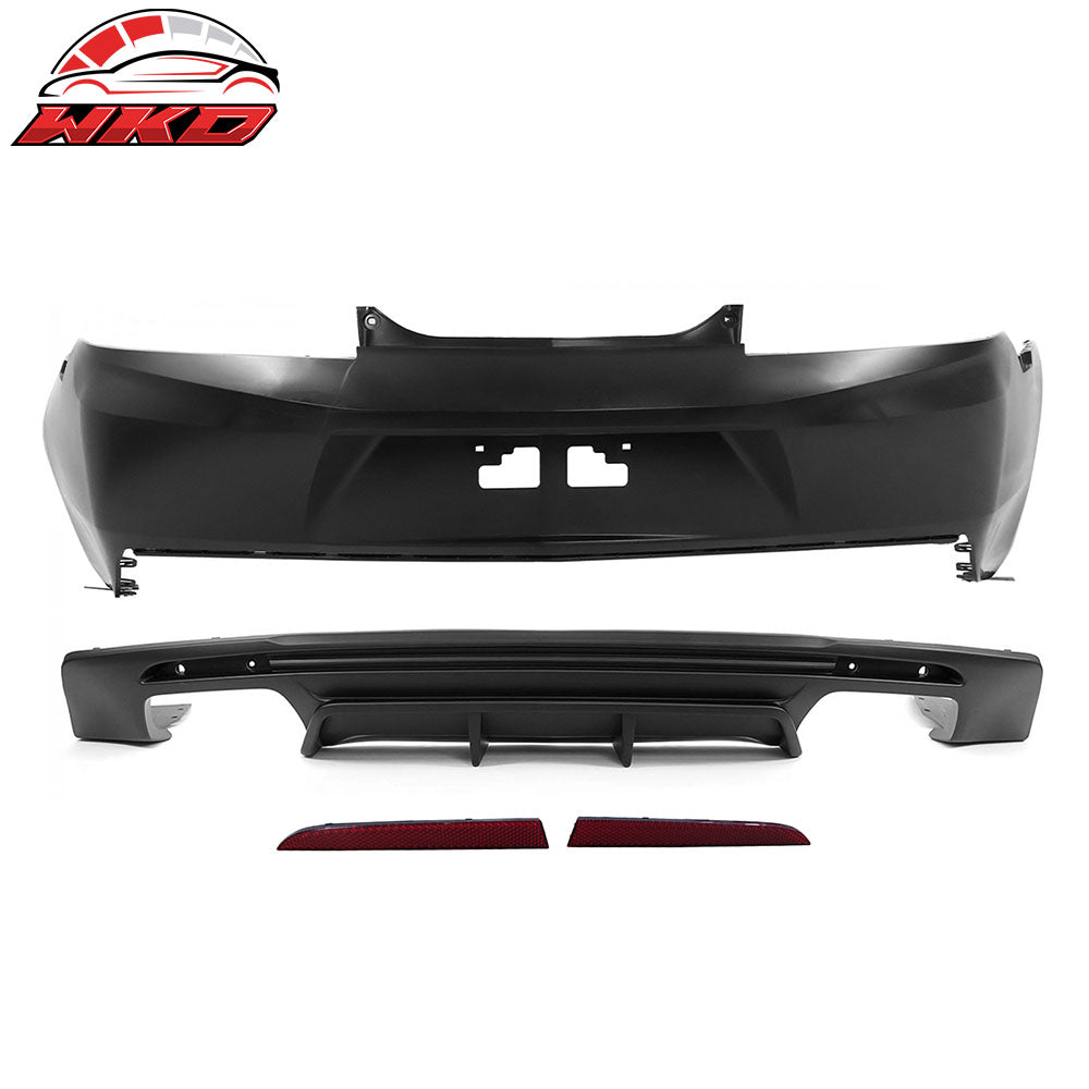2014-15 Chevy Camaro 6th ZL1 Style Rear Bumper + Quad Diffuser w/ Reflectors | Wholesale