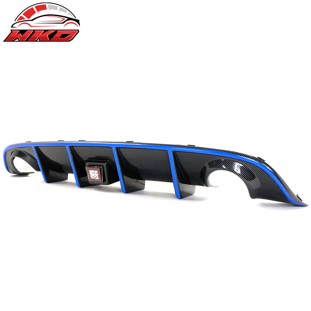 Wholesale 15-23 Dodge Charger Rear Bumper Lip Diffuser w/ Red LED Blue Reflective Tape