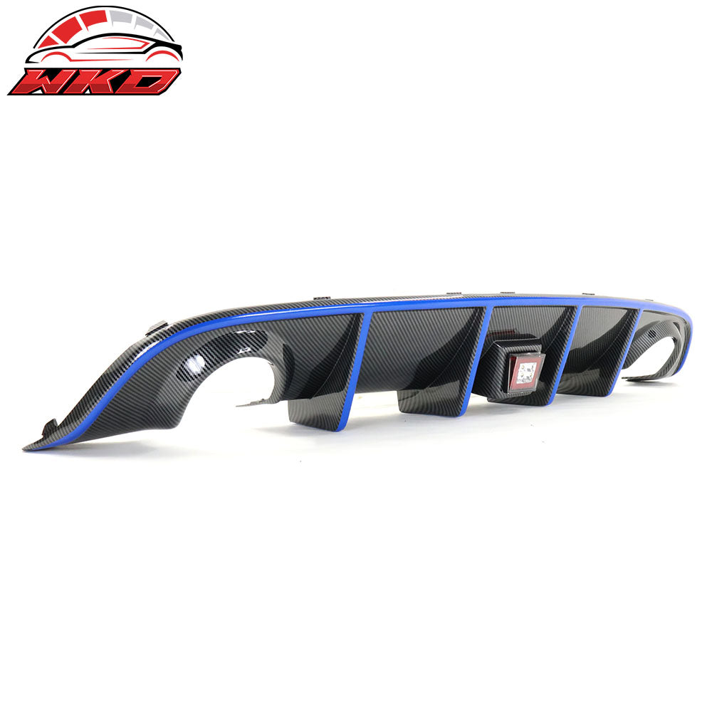 Wholesale 15-23 Dodge Charger Rear Bumper Lip Diffuser w/ Red LED Blue Reflective Tape