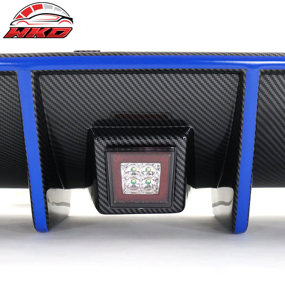 Wholesale 15-23 Dodge Charger Rear Bumper Lip Diffuser w/ Red LED Blue Reflective Tape