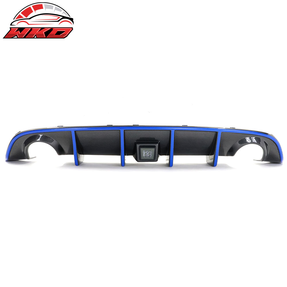 2015-23 Dodge Charger LED Rear Diffuser Carbon Fiber Look Blue Reflective Tape | Wholesale