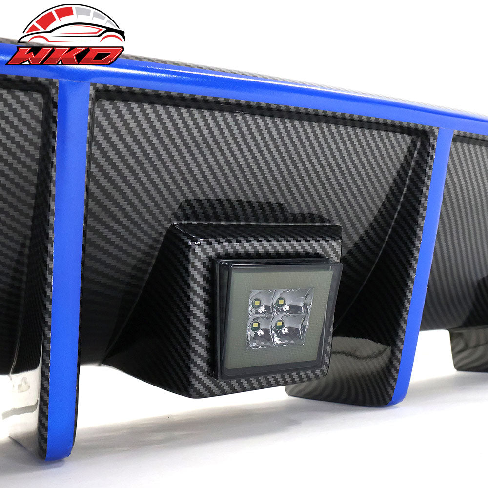 Wholesale 15-23 Dodge Charger LED Rear Diffuser Carbon Fiber Look Blue Reflective Tape