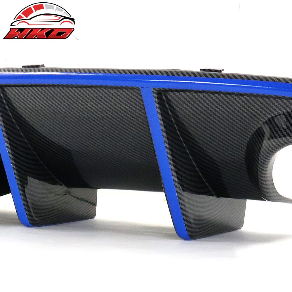 Wholesale 15-23 Dodge Charger LED Rear Diffuser Carbon Fiber Look Blue Reflective Tape
