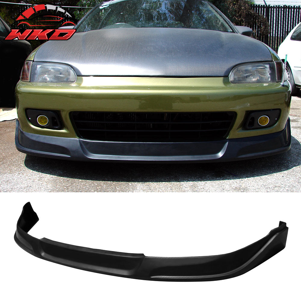 Fits 92-95 Honda Civic 2-Door JDM Style Rear Diffuser Lip + Front Bumper Lip PU