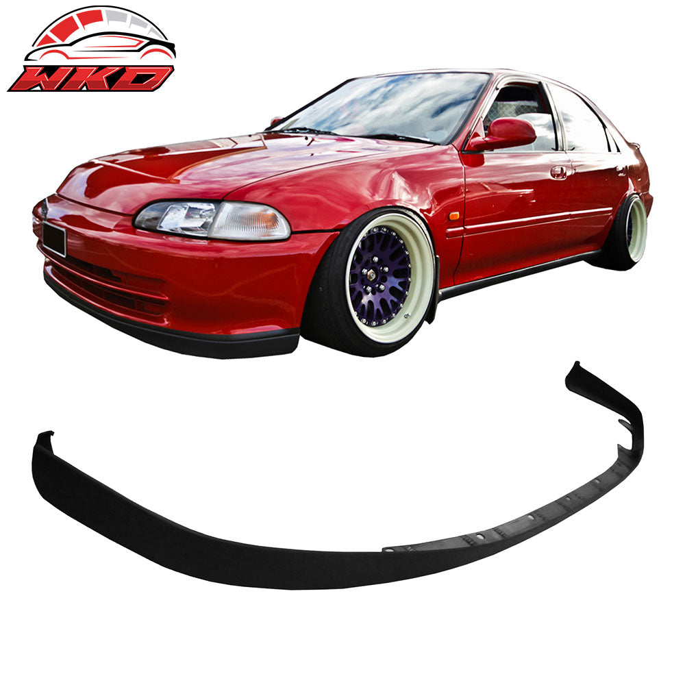 Fits 92-95 Honda Civic Sedan 4-Door Rear Diffuser Lip + Front Bumper Lip - PU