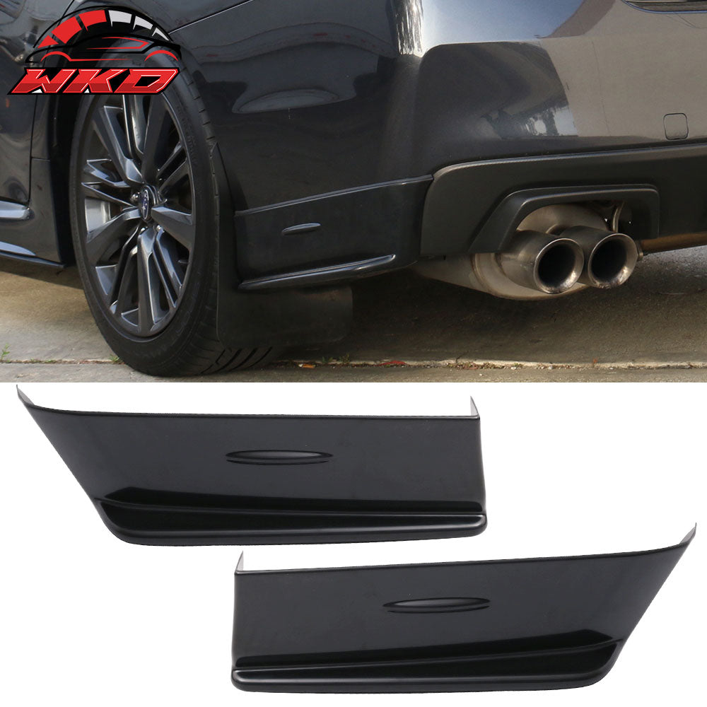 Fits 15-21 Subaru WRX STI MP Style Rear Bumper Lip Apron 2Pc Spats Unpainted ABS