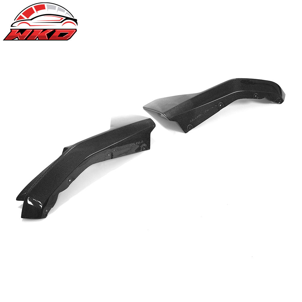 Fits 21-23 BMW G82 G83 M4 MP Style Rear Bumper Lip Splitters Real Carbon Fiber