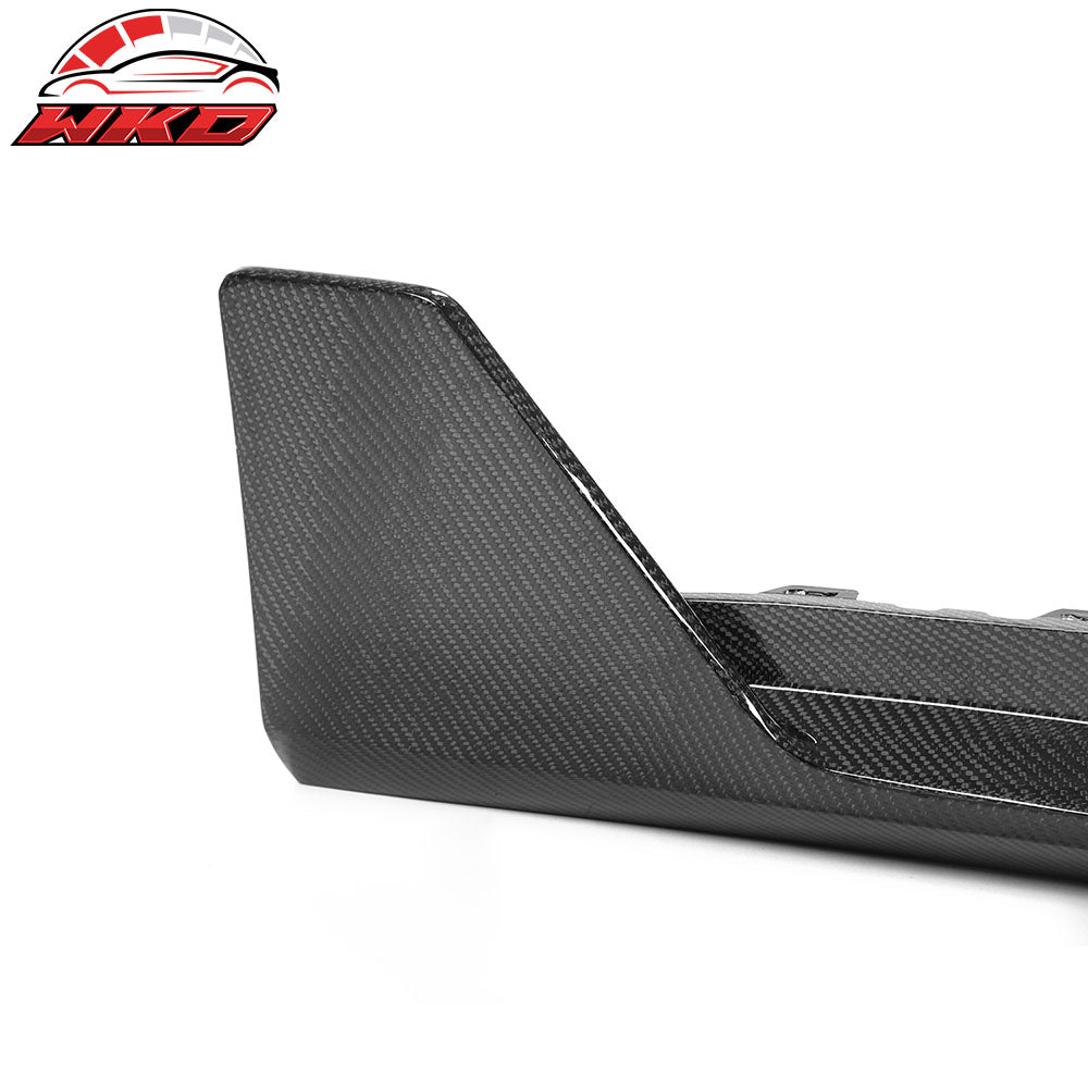 Fits 21-23 BMW G82 G83 M4 MP Style Rear Bumper Lip Splitters Real Carbon Fiber
