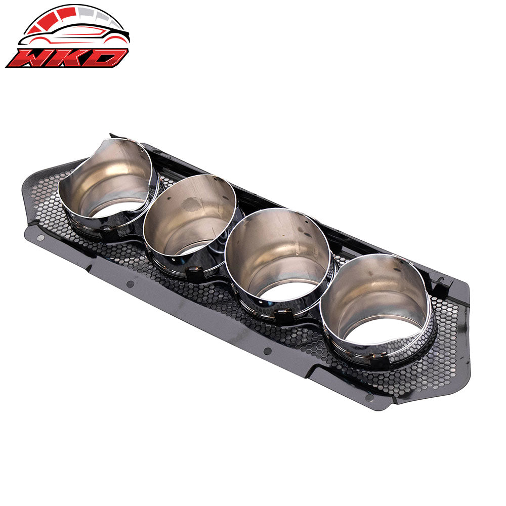 Fits 23-25 Chevy Corvette C8 Z06 ZR1 OE Silver Rear Quad Exhaust Tips W/ Grille