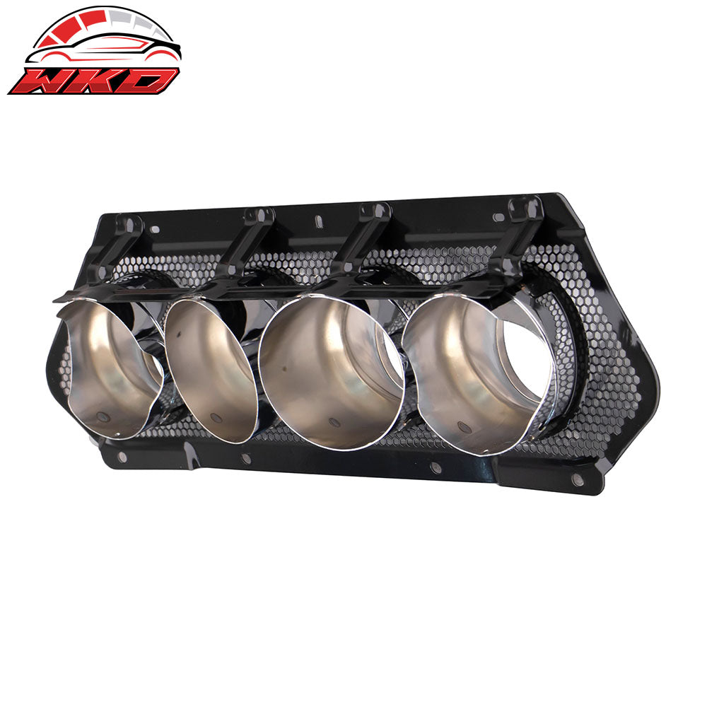 Fits 23-25 Chevy Corvette C8 Z06 ZR1 OE Silver Rear Quad Exhaust Tips W/ Grille