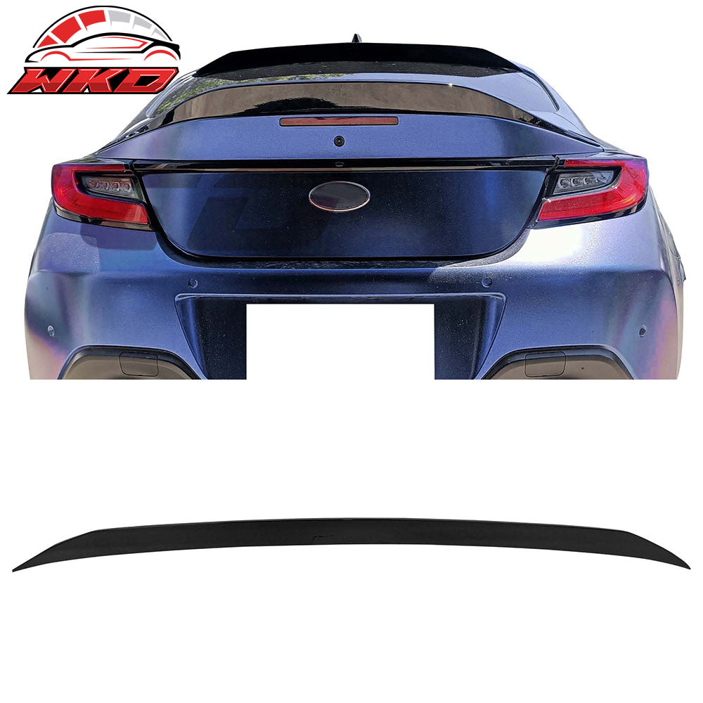 Fits 22-26 Toyota GR86/Subaru BRZ IKON Style Gloss Black Rear Roof Spoiler ABS