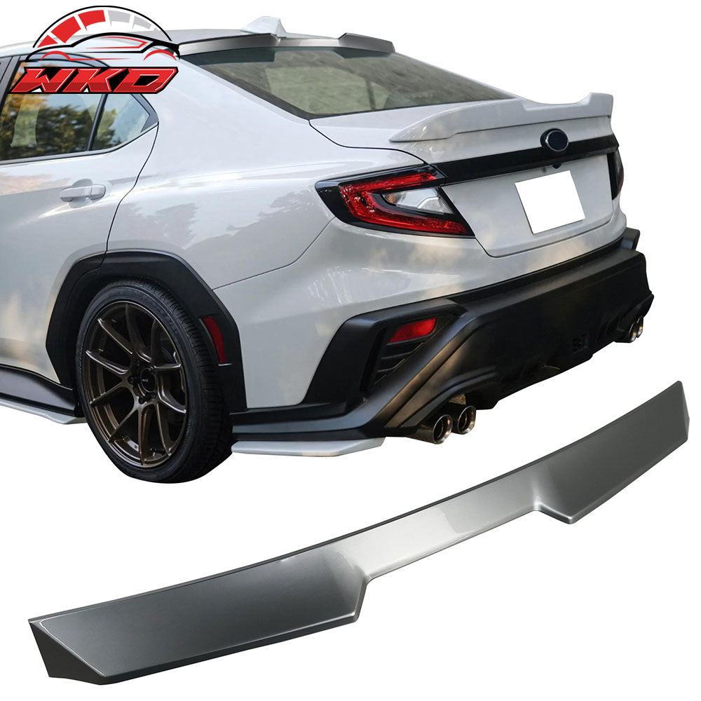 Fits 22-25 Subaru WRX 5th V Style Rear Roof Spoiler Wing Painted #G1U Ice Silver