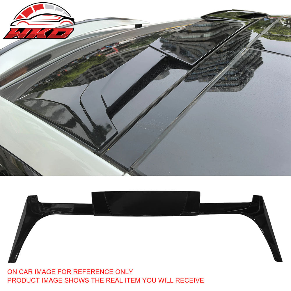 Fits 16-25 Tesla Model X ST Style Rear Top Roof Window Spoiler Wing Gloss Black