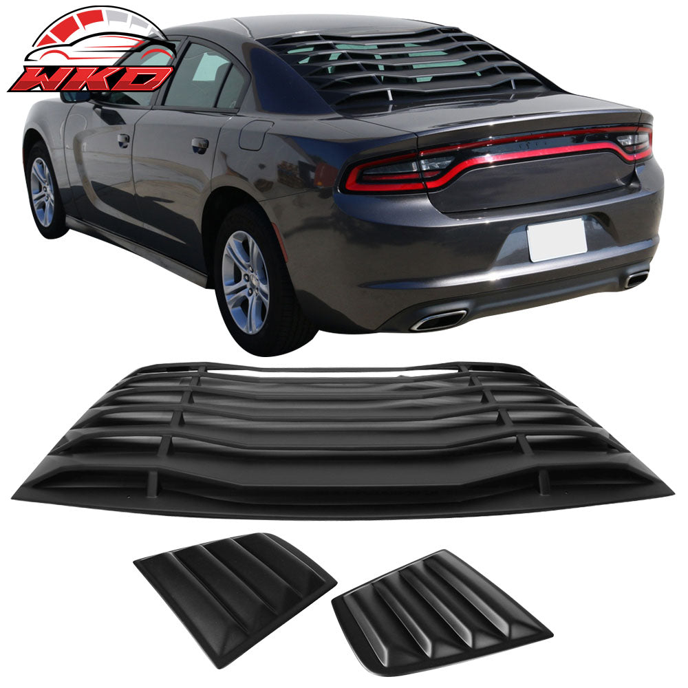 Fits 11-23 Dodge Charger V2 Style Rear Side Window Louver Air Vent