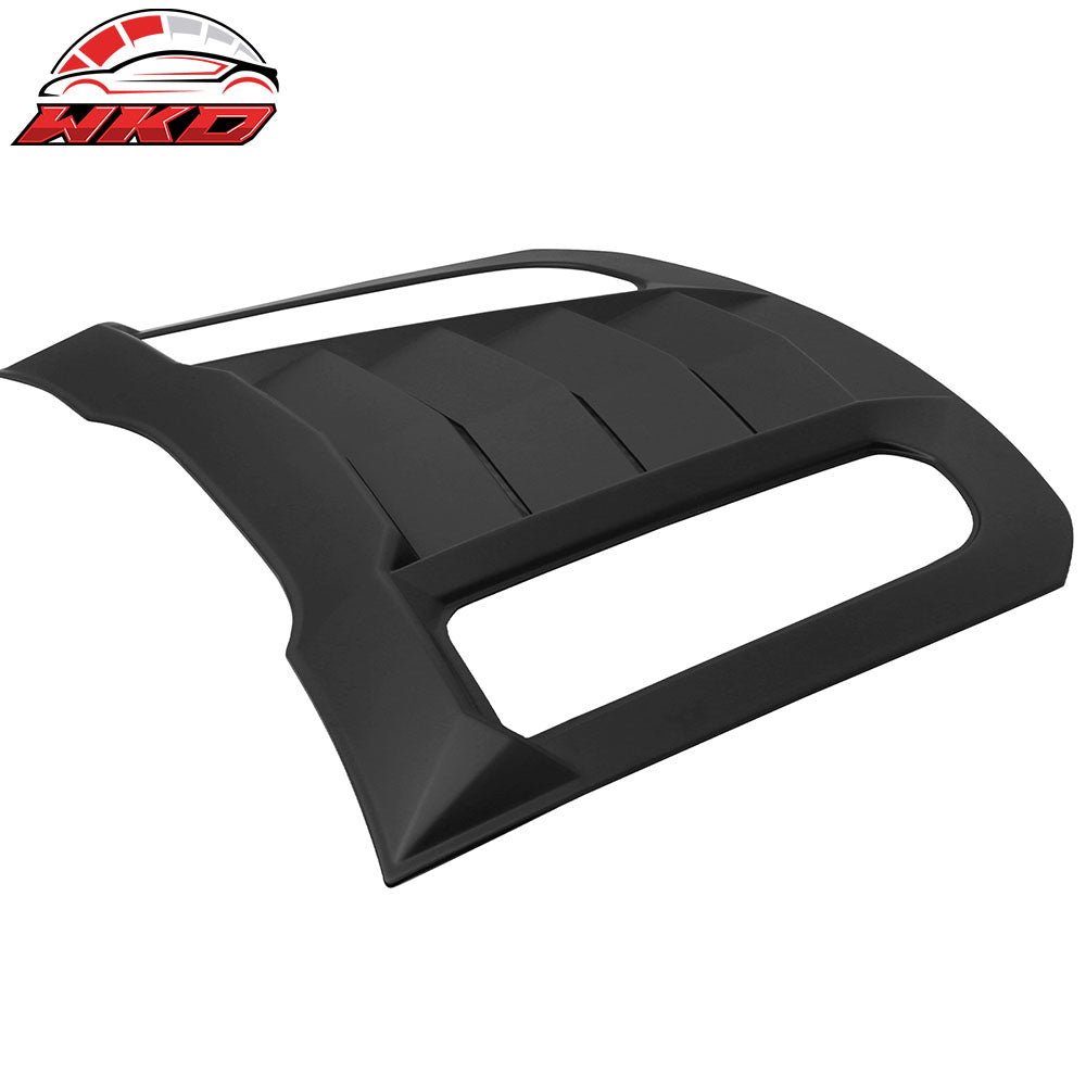 Fits 15-23 Ford Mustang IKON V2 Style Rear Side Window Louver - Matte Black