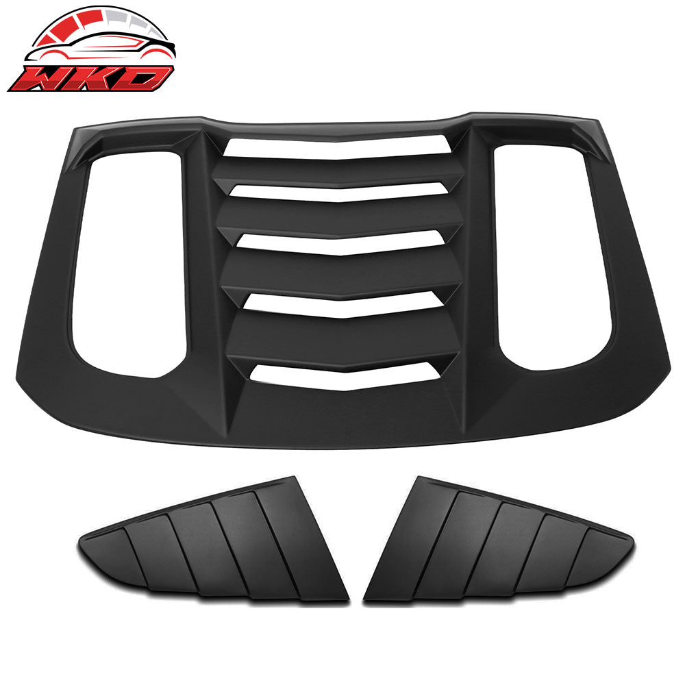 15-23 Ford Mustang Coupe IKON V2 Rear + CV Style Side Window Louver Scoops | Wholesale