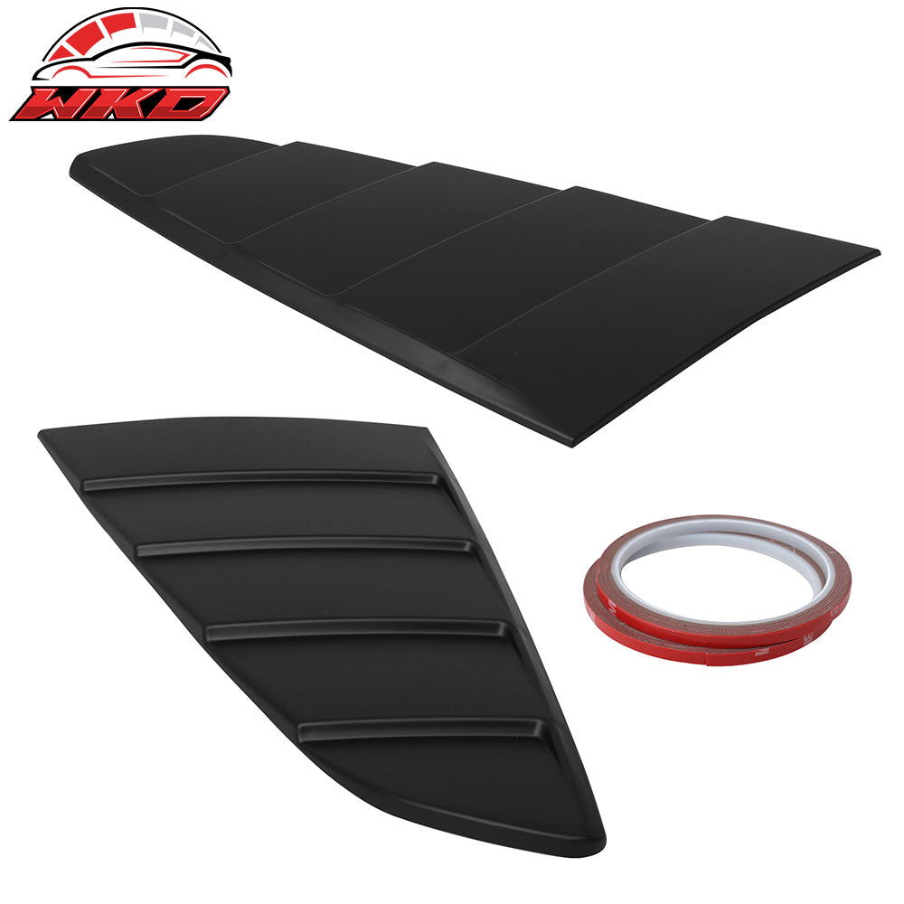 Fits 15-23 Ford Mustang Coupe IKON V2 Rear + CV Style Side Window Louver Scoops