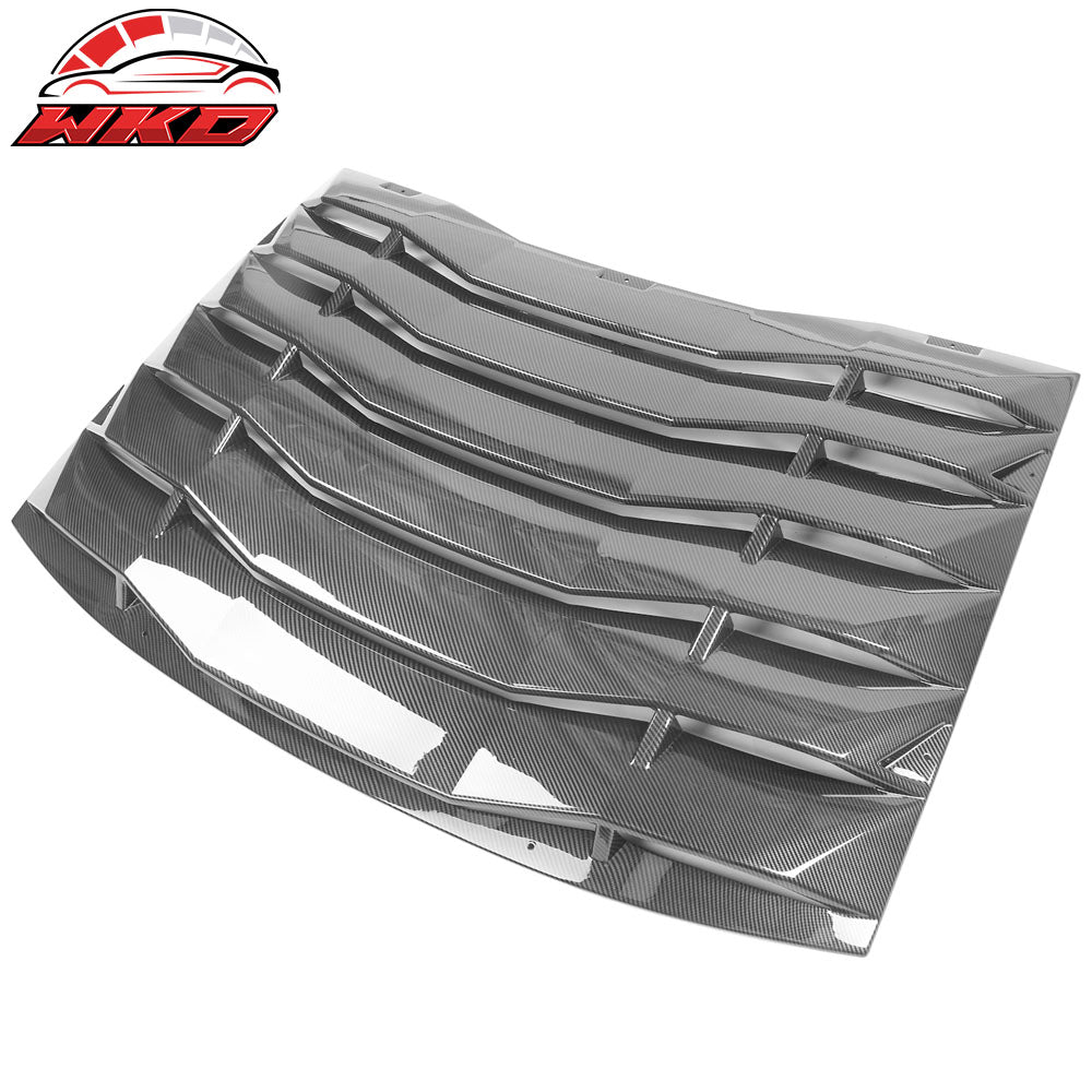 Fits 11-23 Dodge Charger IKON Rear + V2 Side Window Louvers Carbon Fiber Print